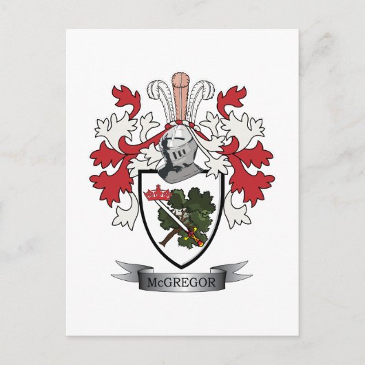 Carte Postale Armoiries de McGregor Family Crest (Devant)