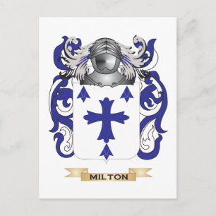 Carte Postale Armoiries de Milton (crête de famille)
