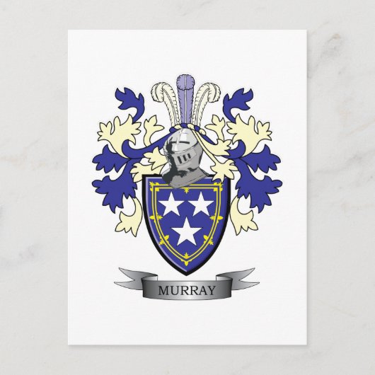 Carte Postale Armoiries de Murray Family Crest (Devant)