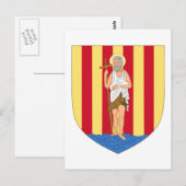 Carte Postale Armoiries de Perpignan (Devant / Derrière)