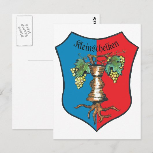 Carte Postale Armoiries de petites écharpes (Devant / Derrière)