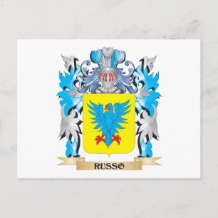 Carte Postale Armoiries de Russo - Armoiries de la famille