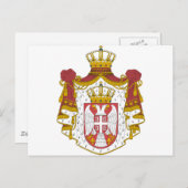 Carte Postale Armoiries de Serbie (Devant / Derrière)