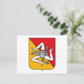 Carte postale Armoiries de Sicile (Debout devant)
