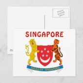 Carte Postale Armoiries De SINGAPOUR (Devant / Derrière)
