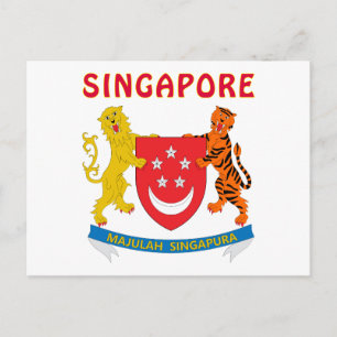 Carte Postale Armoiries De SINGAPOUR