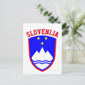 Carte Postale Armoiries de SLOVÉNIE (Debout devant)