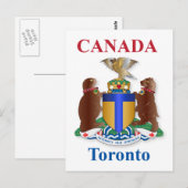 Carte Postale Armoiries de Toronto (Devant / Derrière)