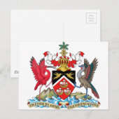 Carte Postale Armoiries de Trinité-et-Tobago (Devant / Derrière)