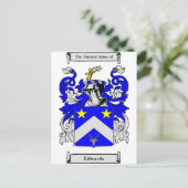 Carte Postale Armoiries d'Edwards (anglais) (Debout devant)