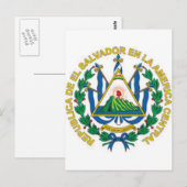 Carte Postale Armoiries d'El Salvador (Devant / Derrière)