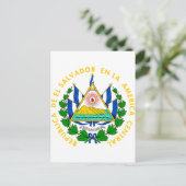 Carte Postale Armoiries d'El Salvador (Debout devant)
