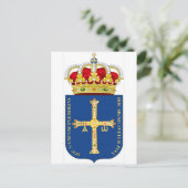Carte Postale Armoiries des Asturies (Espagne) (Debout devant)