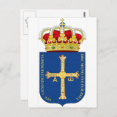 Carte Postale Armoiries des Asturies (Espagne) (Devant / Derrière)