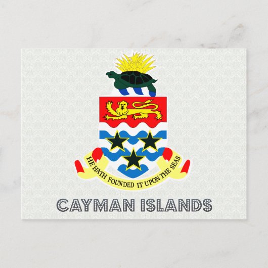 Carte Postale Armoiries des îles Caïmans (Devant)