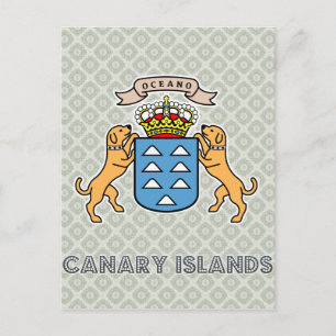 Carte Postale Armoiries des îles Canaries de haute qualité