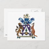 Carte postale Armoiries des Îles Norfolk (Devant / Derrière)