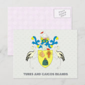 Carte Postale Armoiries des îles Turques et Caïques (Devant / Derrière)