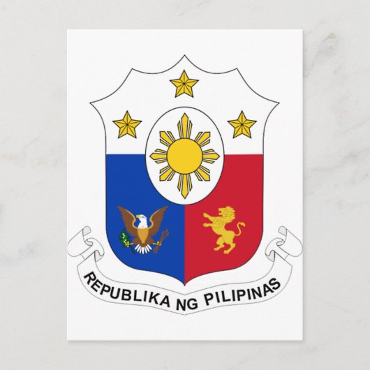 Carte Postale Armoiries des Philippines (Devant)