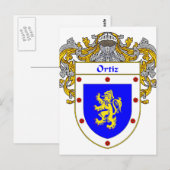 Carte Postale Armoiries d'Ortiz (mannequins) (Devant / Derrière)