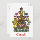 Carte Postale Armoiries du Canada (Devant / Derrière)