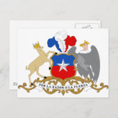 Carte Postale Armoiries du Chili (Devant / Derrière)
