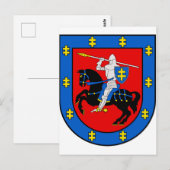 Carte Postale Armoiries du comté de Vilnius (Devant / Derrière)