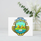 Carte Postale Armoiries du Costa Rica (Debout devant)