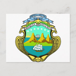 Carte Postale Armoiries du Costa Rica