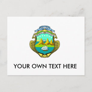 Carte Postale Armoiries du Costa Rica