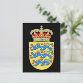 Carte Postale armoiries du danemark (Debout devant)