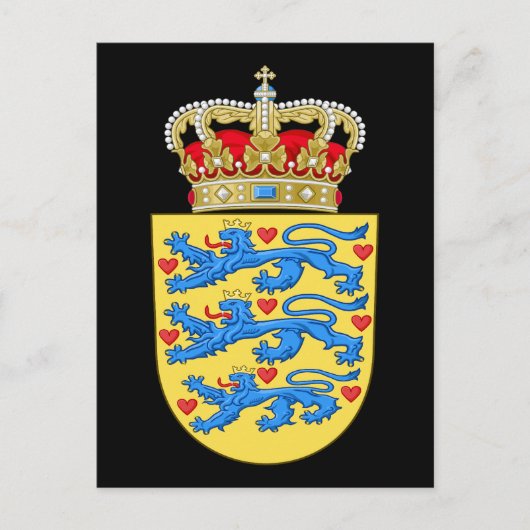 Carte Postale armoiries du danemark (Devant)