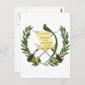 Carte Postale Armoiries du Guatemala (Devant / Derrière)