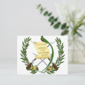 Carte Postale Armoiries du Guatemala (Debout devant)