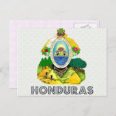 Carte Postale Armoiries du Honduras (Devant / Derrière)