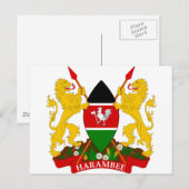 Carte Postale Armoiries du Kenya (Devant / Derrière)