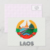Carte Postale Armoiries du Laos (Devant / Derrière)