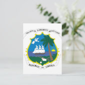 Carte Postale Armoiries Du Libéria (Debout devant)