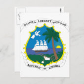 Carte Postale Armoiries Du Libéria (Devant / Derrière)