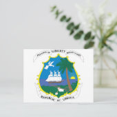 Carte Postale Armoiries du Libéria (Debout devant)