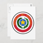 Carte Postale Armoiries du Paraguay (Devant / Derrière)