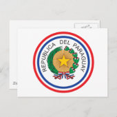 Carte Postale Armoiries Du Paraguay (Devant / Derrière)