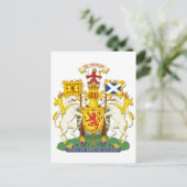 Carte Postale Armoiries Du Royaume D'Écosse (Debout devant)