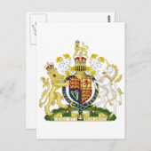 Carte Postale Armoiries du Royaume-Uni (Devant / Derrière)