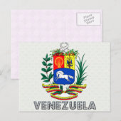 Carte Postale Armoiries du Venezuela (Devant / Derrière)
