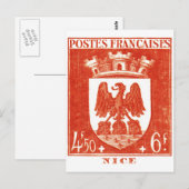 Carte Postale Armoiries, Nice France (Devant / Derrière)