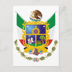 Carte Postale Armoiries Queretaro Symbole officiel du Mexique Lo