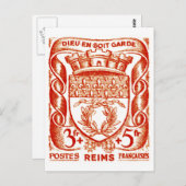 Carte Postale Armoiries, Reims France (Devant / Derrière)