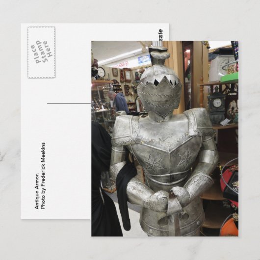 Carte Postale Armure antique (Devant / Derrière)