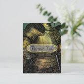 Carte Postale Armure de Chevalier Merci (Debout devant)